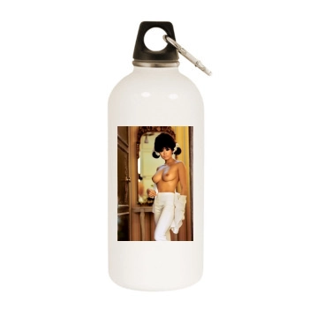 Gwen Wong White Water Bottle With Carabiner