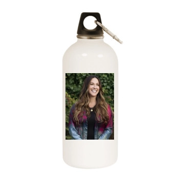 Alanis Morissette White Water Bottle With Carabiner