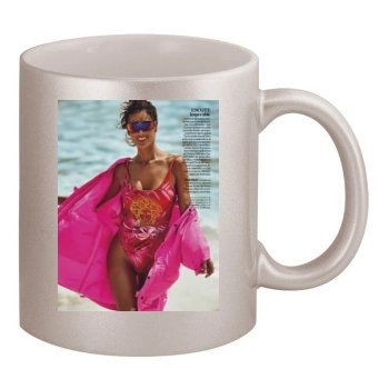 Alessandra Ambrosio 11oz Metallic Silver Mug