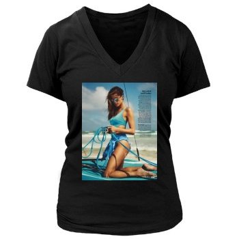 Alessandra Ambrosio Women's Deep V-Neck TShirt