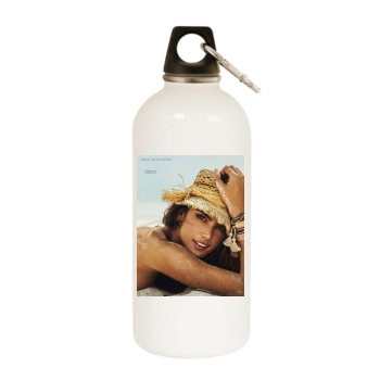 Alessandra Ambrosio White Water Bottle With Carabiner