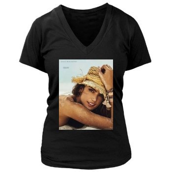 Alessandra Ambrosio Women's Deep V-Neck TShirt