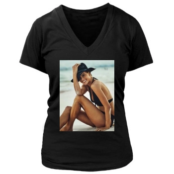 Alessandra Ambrosio Women's Deep V-Neck TShirt