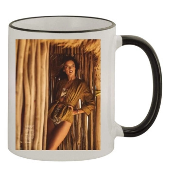 Alessandra Ambrosio 11oz Colored Rim & Handle Mug