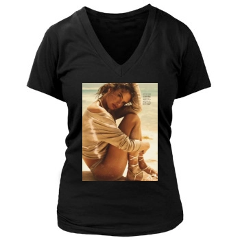 Alessandra Ambrosio Women's Deep V-Neck TShirt