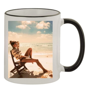 Alessandra Ambrosio 11oz Colored Rim & Handle Mug