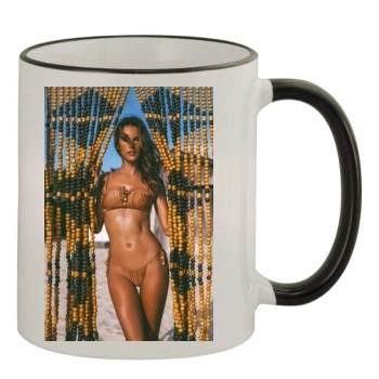 Alessandra Ambrosio 11oz Colored Rim & Handle Mug