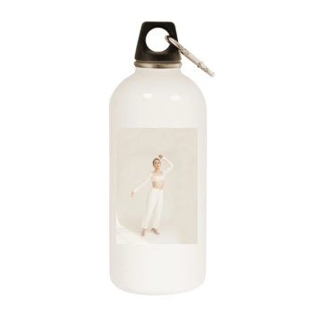 AnnaSophia Robb White Water Bottle With Carabiner