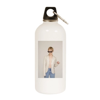 AnnaSophia Robb White Water Bottle With Carabiner