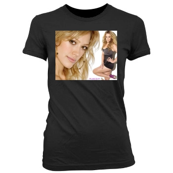 Hilary Duff Women's Junior Cut Crewneck T-Shirt