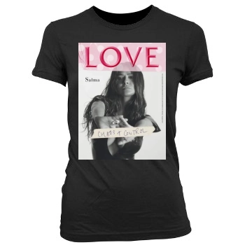 Salma Hayek Women's Junior Cut Crewneck T-Shirt