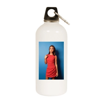 Sarah Hyland White Water Bottle With Carabiner