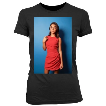 Sarah Hyland Women's Junior Cut Crewneck T-Shirt