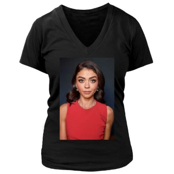 Sarah Hyland Women's Deep V-Neck TShirt