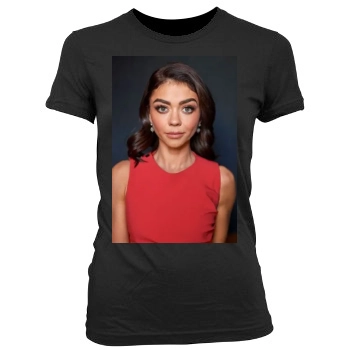 Sarah Hyland Women's Junior Cut Crewneck T-Shirt