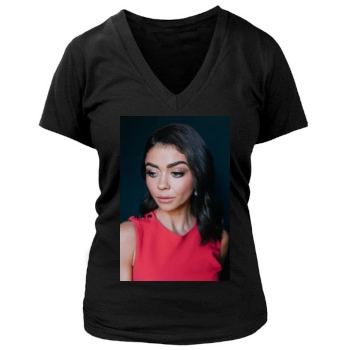 Sarah Hyland Women's Deep V-Neck TShirt