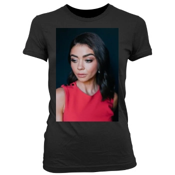 Sarah Hyland Women's Junior Cut Crewneck T-Shirt