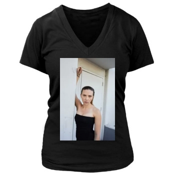 Scarlett Johansson Women's Deep V-Neck TShirt