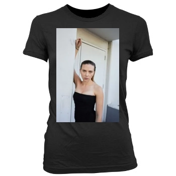 Scarlett Johansson Women's Junior Cut Crewneck T-Shirt