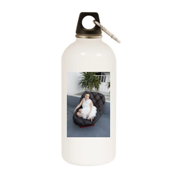 Scarlett Johansson White Water Bottle With Carabiner