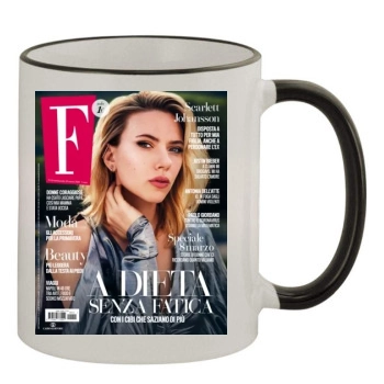 Scarlett Johansson 11oz Colored Rim & Handle Mug