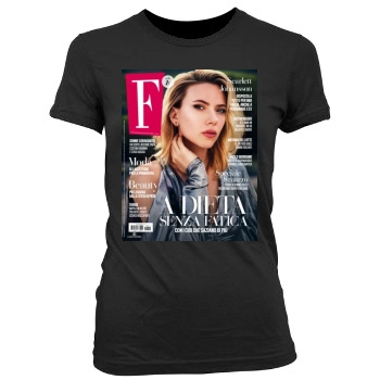 Scarlett Johansson Women's Junior Cut Crewneck T-Shirt