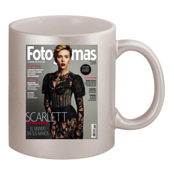 Scarlett Johansson 11oz Metallic Silver Mug