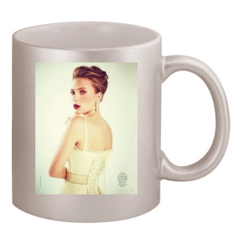 Scarlett Johansson 11oz Metallic Silver Mug