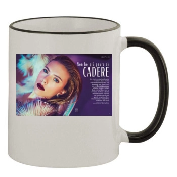 Scarlett Johansson 11oz Colored Rim & Handle Mug