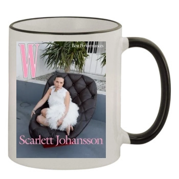 Scarlett Johansson 11oz Colored Rim & Handle Mug