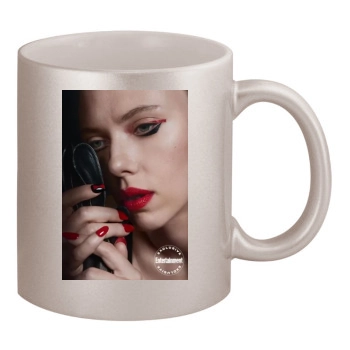 Scarlett Johansson 11oz Metallic Silver Mug