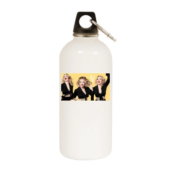 Scarlett Johansson White Water Bottle With Carabiner