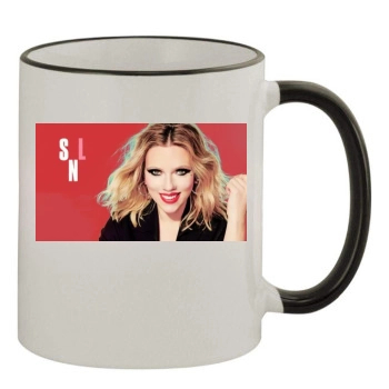 Scarlett Johansson 11oz Colored Rim & Handle Mug