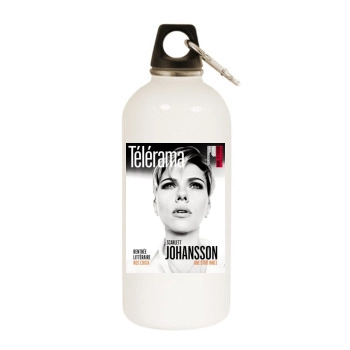 Scarlett Johansson White Water Bottle With Carabiner