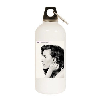 Scarlett Johansson White Water Bottle With Carabiner