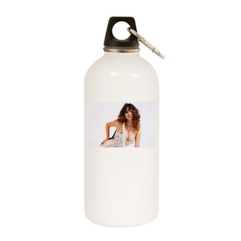 Selena Gomez White Water Bottle With Carabiner