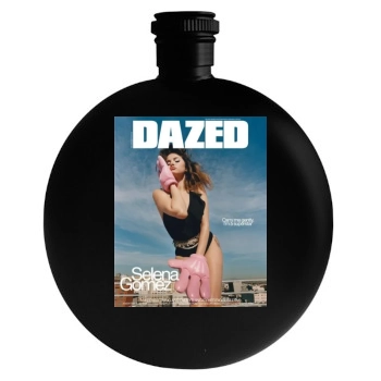 Selena Gomez Round Flask