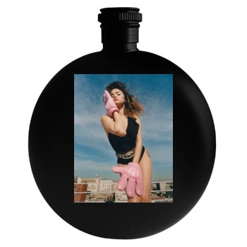 Selena Gomez Round Flask