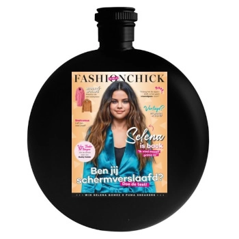 Selena Gomez Round Flask