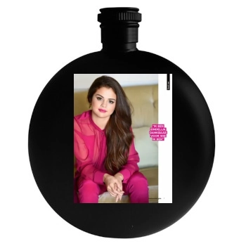 Selena Gomez Round Flask