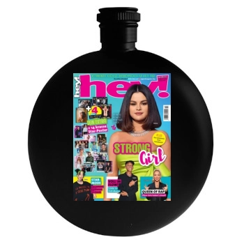 Selena Gomez Round Flask