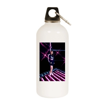 Selena Gomez White Water Bottle With Carabiner