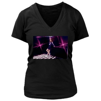 Selena Gomez Women's Deep V-Neck TShirt