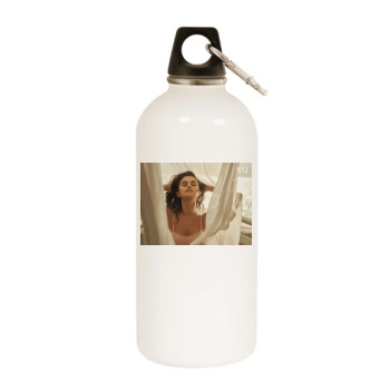 Selena Gomez White Water Bottle With Carabiner