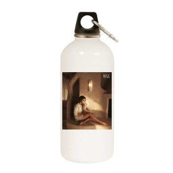 Selena Gomez White Water Bottle With Carabiner