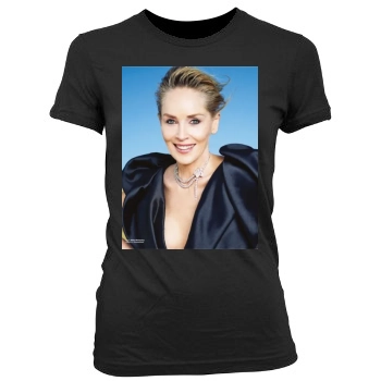 Sharon Stone Women's Junior Cut Crewneck T-Shirt