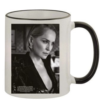 Sharon Stone 11oz Colored Rim & Handle Mug