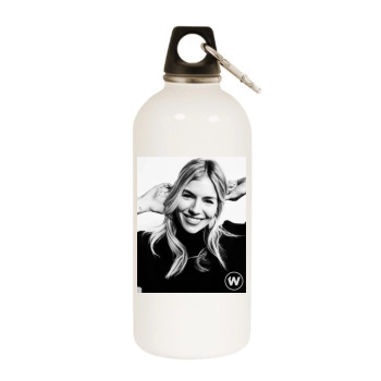 Sienna Miller White Water Bottle With Carabiner