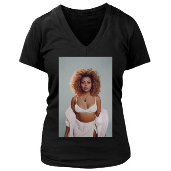 Taraji P. Henson Women's Deep V-Neck TShirt