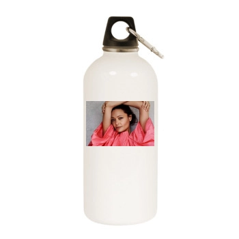 Thandie Newton White Water Bottle With Carabiner